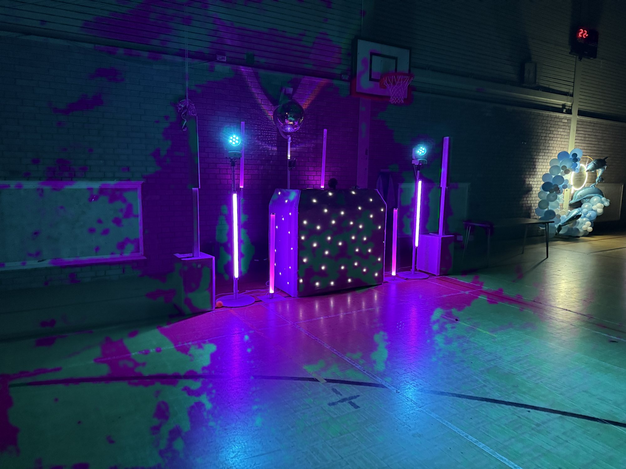White Elegant Signature DJ Set Up